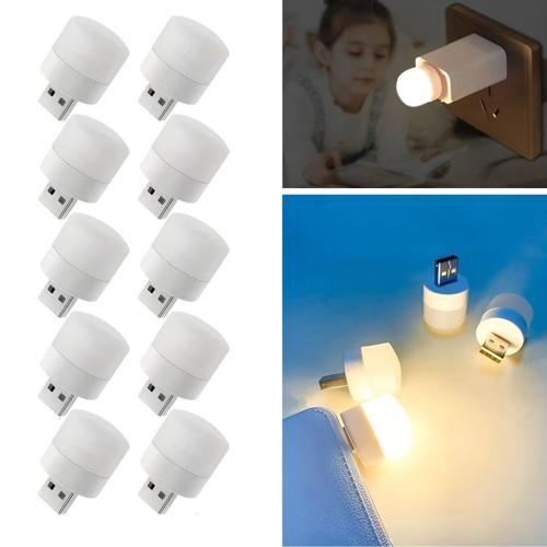 ® USB Mini Top LED 10’lu Aydınlatma Seti – Sıcak Renkli Gece Lambası, Enerji Tasarruflu Mikro