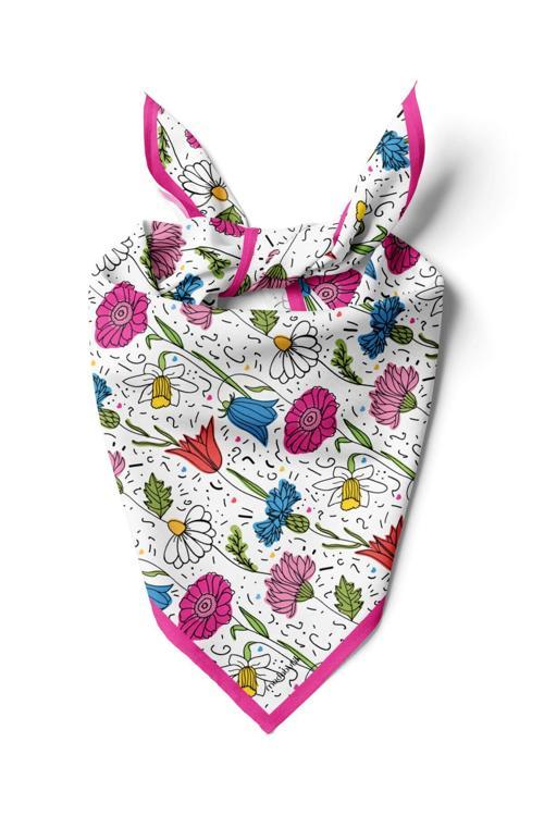 B89 Modabutik Çiçek Desenli Kadın Bandana