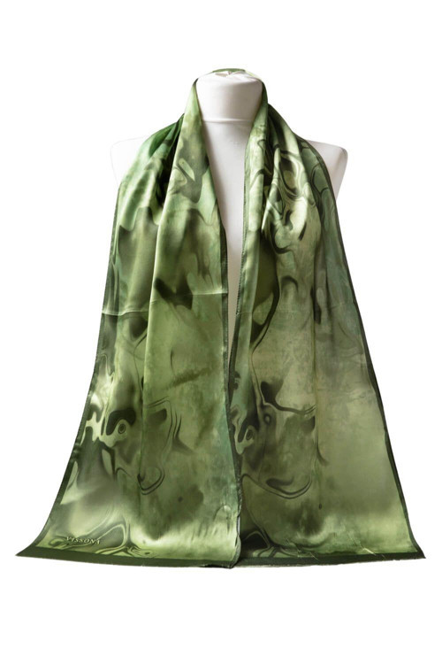 100% Silk Head Scarf for Women - 12"x27" / 30 * 170cm Hair Scarves Satin Head Scarf Bandanas Square Silk 8002