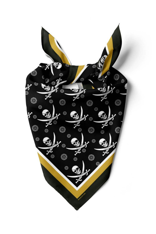 F89 Kadın Kurukafa Desenli 50x50 Bandana HYL DG01552-22