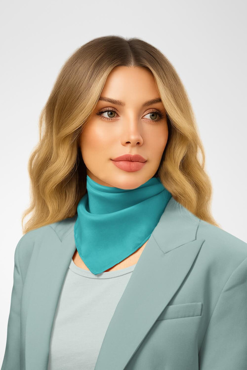 Şifon Turkuaz Bandana