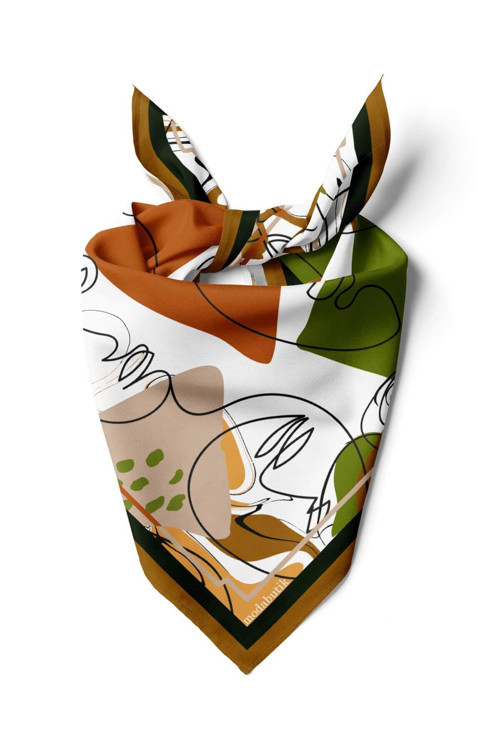 Modabutik Kadın Silüet Desenli Bandana