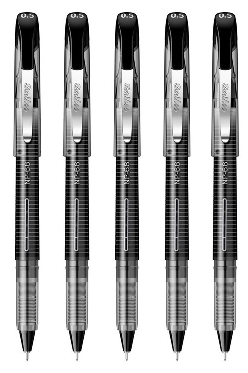 Siyah Pilot Kalem NB-68 Needle Point Pen 5 Adet Scrikss Pilot Kalem 0.5 mm İğne Uçlu Kalem İnce Uçlu Likit Mürekkepli