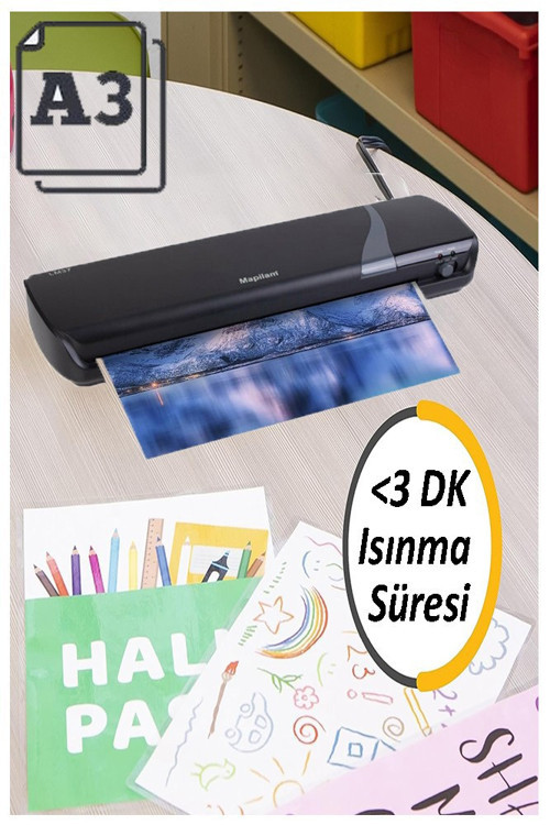 Laminasyon Makinesi 1 Adet Mapilam LM37 A3 Kişisel Ofis Sıcak Laminasyon Makinesi Fotoğraf Şeffaf Kaplama