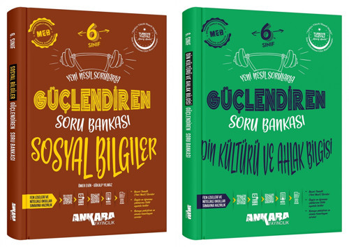 Ankara 2025 6. Sınıf Sosyal + Din Kültürü Güçlendiren Soru Bankası Seti 2 Kitap Güncel Müfredat