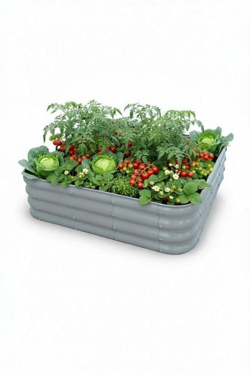 Modüler Yükseltilmiş Bahçe Yatağı Yükseltilmiş Sebze Yatağı No:6 (110X110) Gri