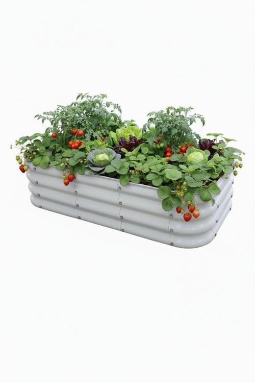 Modüler Yükseltilmiş Bahçe Yatağı Yükseltilmiş Sebze Yatağı No:4 (110X60) Gri