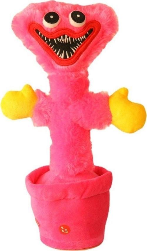 Huggy Wuggy Konuşan Dans Eden, Müzikli Işıklı Saksı Huggy Wuggy Peluş Oyuncak