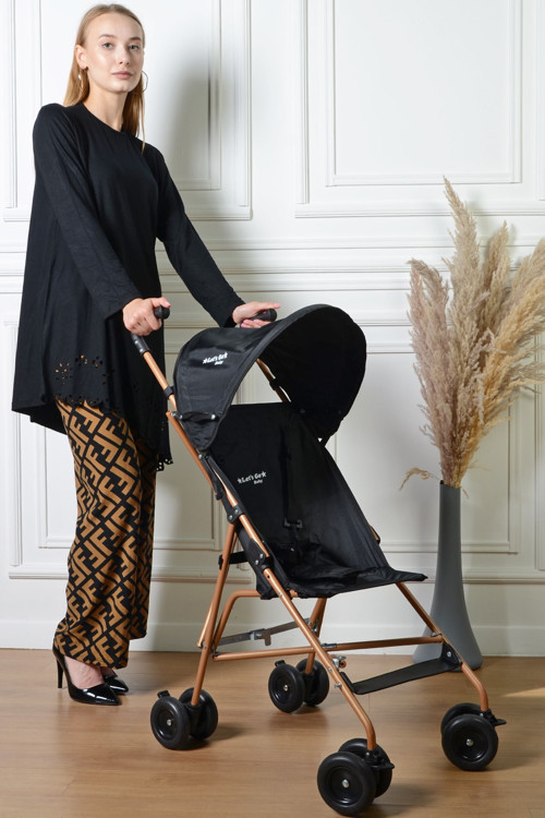 Baston Bebek Arabası Gold-Siyah