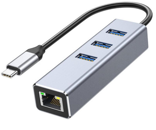 PrimeX PX-5224 Type C To Ethernet Gigabit, Type C to Rj45 + 3 Port USB3.0 Hub Çoklayıcı Adaptör(Type C Çıkışlı Tüm Bilgi