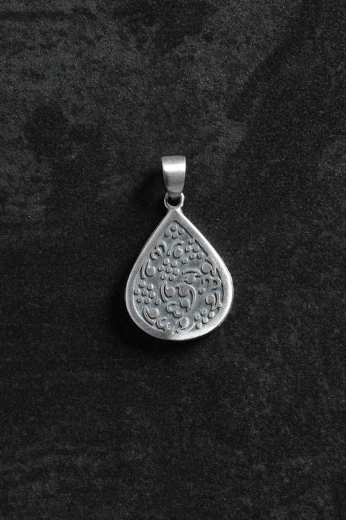 925 Ayar Gümüş Osmanlı Motifli Damla Figürlü Gümüş Renk Erkek Kolye Ucu FRKU-1085