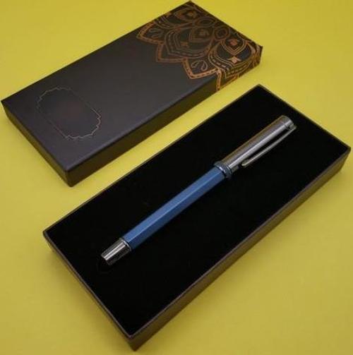 Lacivert Roller Metal Kalem Dekoratif Hediyelik