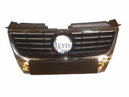 2005-2010 Volkswagen Passat B6 Ön Panjur Siyah (Nikelaj Kaplamalı)(Izgarası Siyah)Sensör Deliksiz(Bf