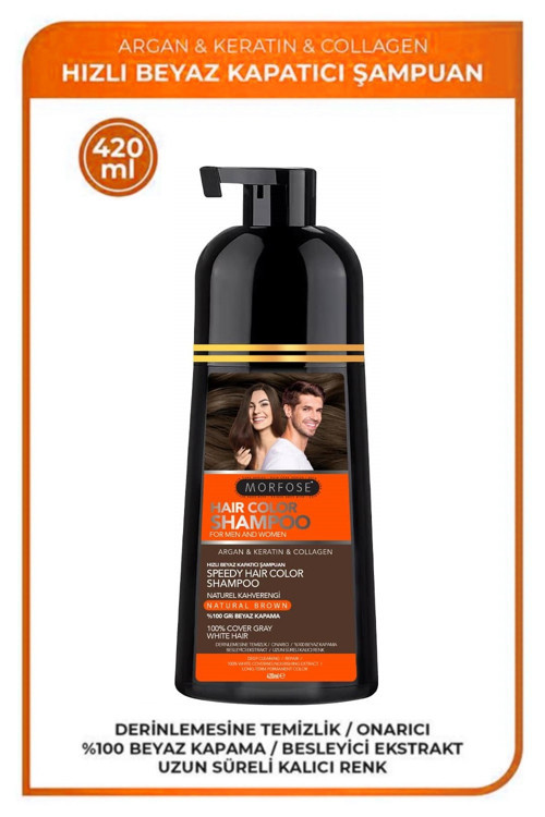 HIZLI BEYAZ KAPATICI ŞAMPUAN 420ml Naturel Kahverengi