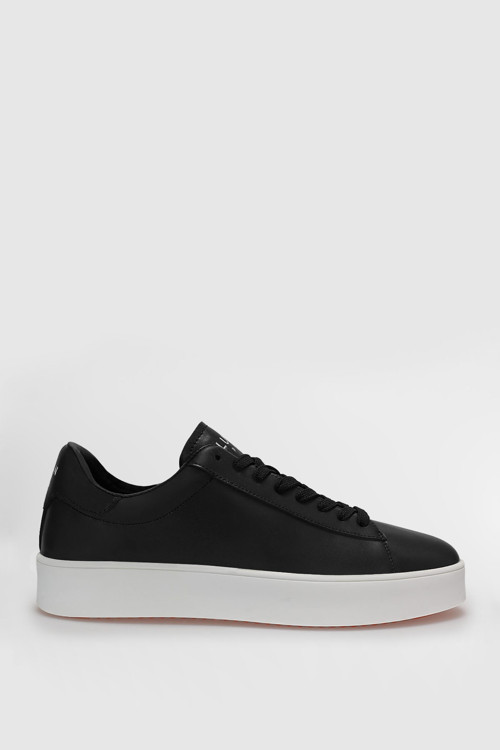 Anton Erkek Deri Sneaker Ayakkabı Siyah