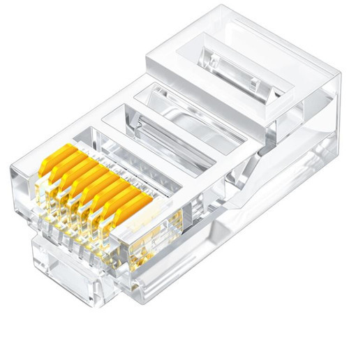 PrimeX PX-CAT460 Cat6 Jak, RJ45 Konnektör, Cat6 Plug 100 lü Paket