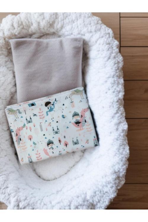 Pazen Pamuk Bebek Battaniyesi – Yumuşak 75×100 Kundak & Puset Örtüsü (Fairytale)