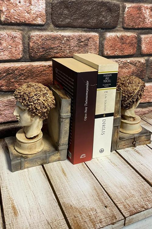Antik Büst Kitap Tutucu