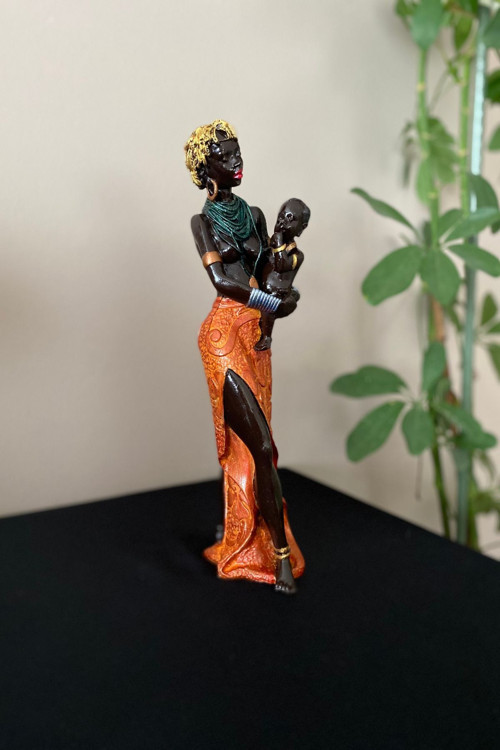 Afrikalı Anne ve Çocuk Biblo