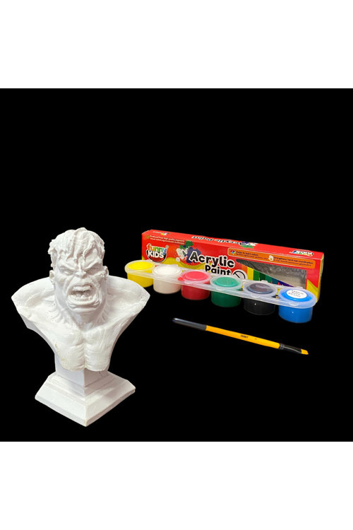 Çocuk Etkinlik Hulk Objeli 6 Renk Boyama Seti