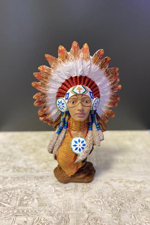 Kadın Kızılderili Büst Biblo