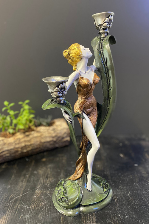 Kadın 2'li Mumluk Şamdan