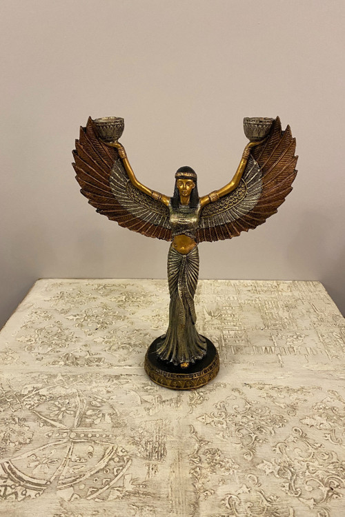 Antik Mısır Tanrıçası İsis Şamdan Mumluk