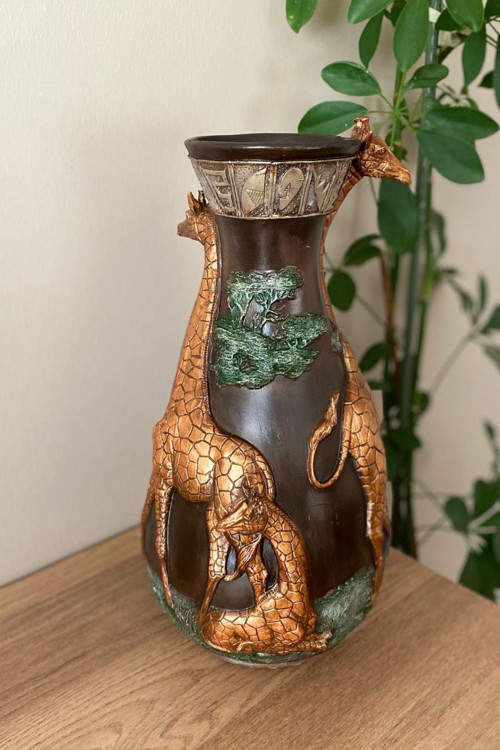 Safari Zürafa Dekoratif Vazo