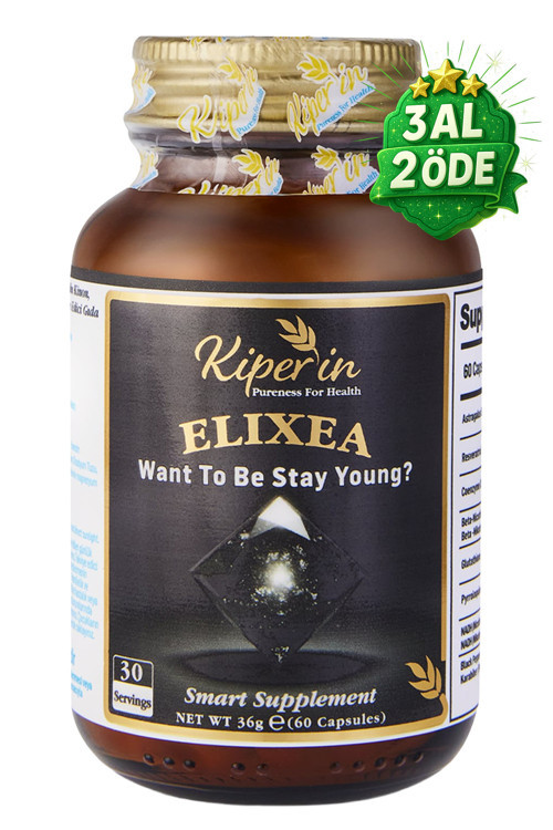 Elixea ‘Longevity' | Resveratrol, Glutatyon, Koenzim Q10, NMN, NADH, PQQ.. | 60 Kapsül