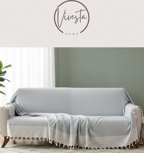 180×210 cm Pamuklu Koltuk Örtüsü – Kaymaz, Yıkanabilir, Şık Koruyucu Örtü