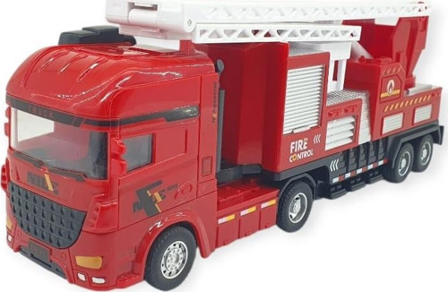 Metal İtfaiye Arabası - Merdivenli 26cm - 706-45