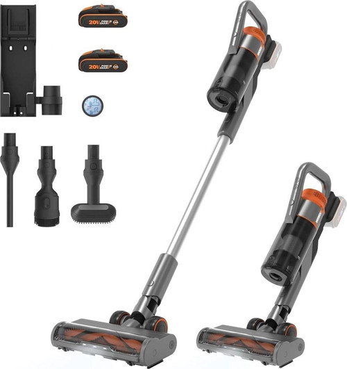 WX038 20Volt 2.0Ah. Li-ion 105Watt Çift Akülü Kömürsüz Siklonik Sistem Şarjlı Dikey Süpürge