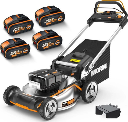 WG761E 80Volt 4.0Ah. Li-ion 51cm Profesyonel Kömürsüz Şarjlı Çim Biçme
