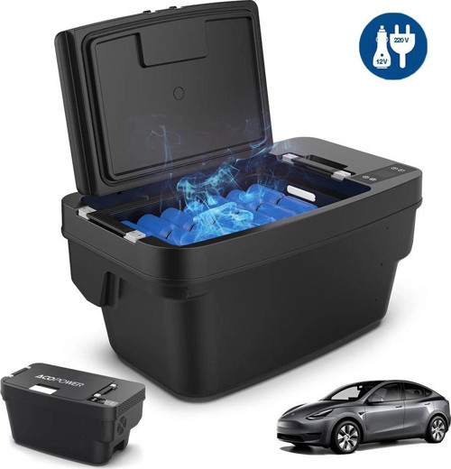 T35 12/24Volt 33Litre Tesla Model Y ile Uyumlu Kompresörlü Outdoor Oto Buzdolabı