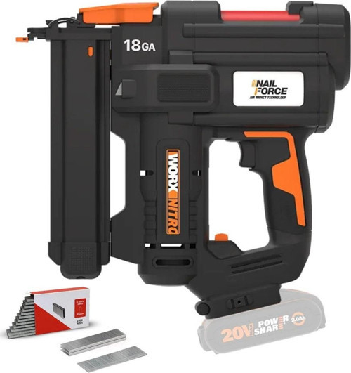 WX844.9 20Volt 16-40mm Profesyonel Şarjlı Zımba Makinesi + 2700 Adet Yedek Zımba (Akü Dahil Değ