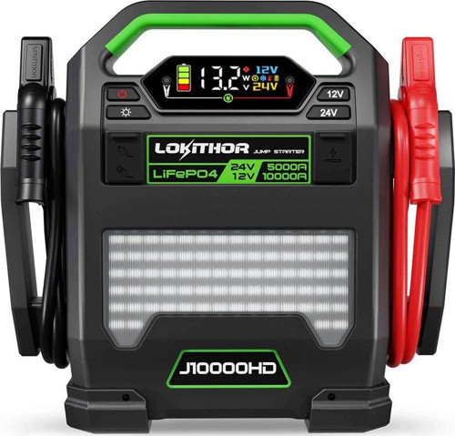 J10000HD 12V/24V 10.000Amp LiFePO4 Akıllı Akü Takviye + Powerbank + Led Lamba
