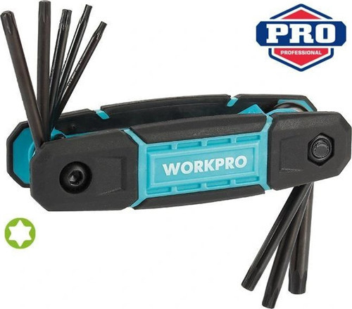 WP222030 8 Parça CR-V Çakı Tipi Torx Profesyonel Allen Anahtar Takımı