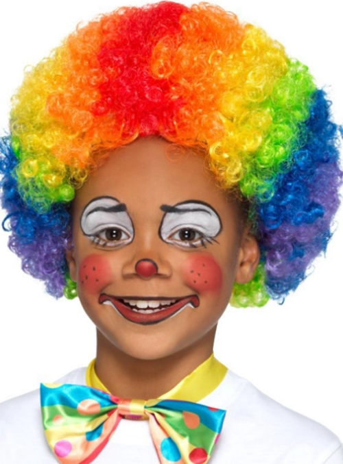 BUĞZ Rengarenk Kıvırcık Afro Peruk Bonus Saç