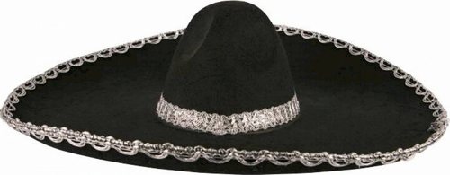 BUĞZ Sombrero Meksika Şapkası Gümüş Şeritli Yetişkin Boy