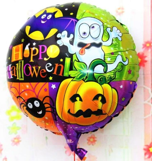 BUĞZ Halloween Örümcekli Kabaklı Folyo Balon 18 inç