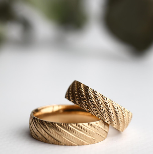 Nar-in Altın Mücevherat Altın Yüzük Erkek Alyans 17