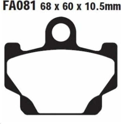 FA081 YAMAHA XV250 VIRAGO 89-94 , XT600 TENERE 84-86 ÖN FREN BALATASI