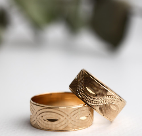 Nar-in Altın Mücevherat Altın Yüzük Kadın Alyans 22