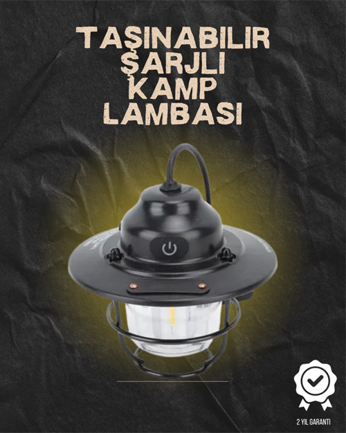 Kamp ve Bahçe İçin Retro LED Fener – Sıcak Işık, Uzun Ömürlü Batarya