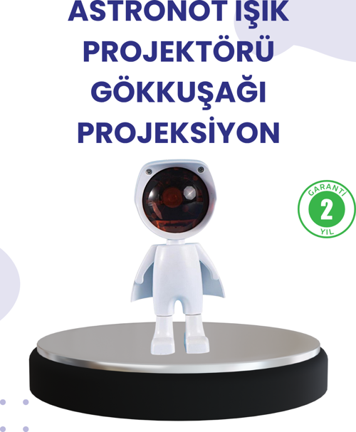Dekoratif Gün Batımı Işığı – Astronot Figürlü