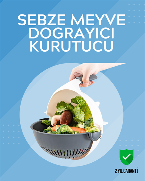 Süzgeçli Hazneye Sahip Çok Amaçlı Rende ve Dilimleyici