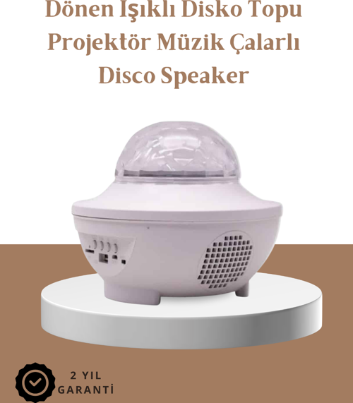 Müzik Ritimli Işık Değişimi & Dönen Dalga Efekti – Galaxy Projektör
