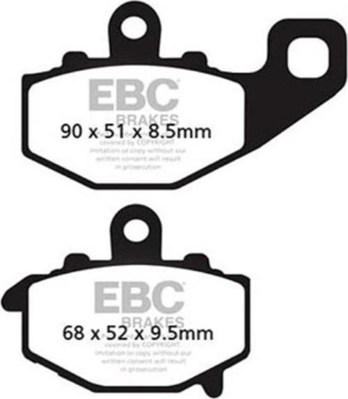 FA192V KAWASAKI ZX6-R 95-16 , ER6-F , ER6-N 06-16 YARI SİNTER ARKA FREN BALATA