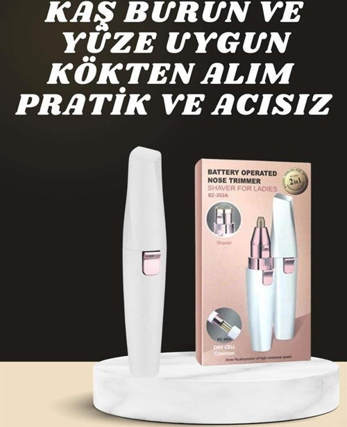 Kulak Burun ve Yüz Epilasyon Aleti ve Yüz Masaj Aleti İkili Cilt Bakım Seti