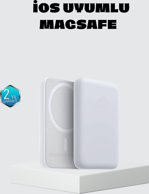 MagSafe 15W Kablosuz Hızlı Şarj, Lightning Girişli Taşınabilir Batarya